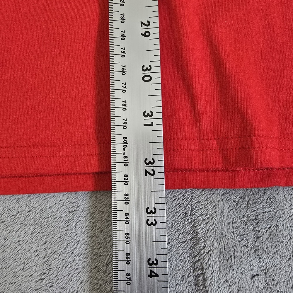 Champion Shirt Mens 2XL Red Long Sleeve Pocket Tee Crewneck Pullover Casual - Picture 4 of 6